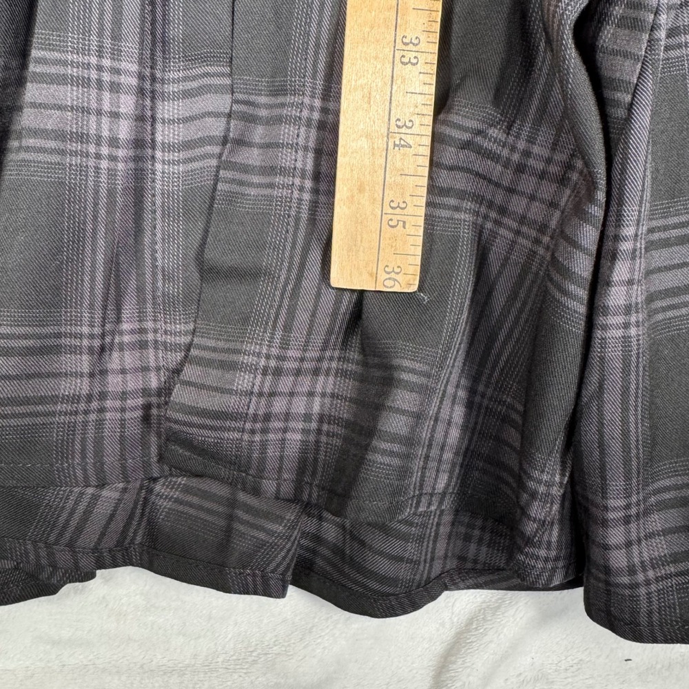 Torrid Shadow Plaid Button Front Shirt Kimono Dress Grey Black NWT 2 2X | Goth - Picture 9 of 11